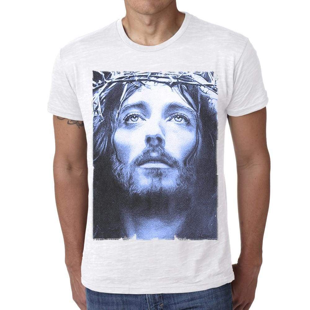 Jesus Christ Blue T-Shirt Celebrity Picture 7015060