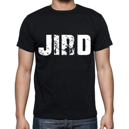 Jird Mens Short Sleeve Round Neck T-Shirt 4 Letters Black - Casual