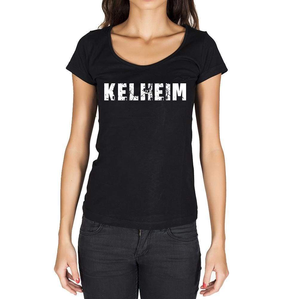 Kelheim German Cities Black Womens Short Sleeve Round Neck T-Shirt 00002 - Casual