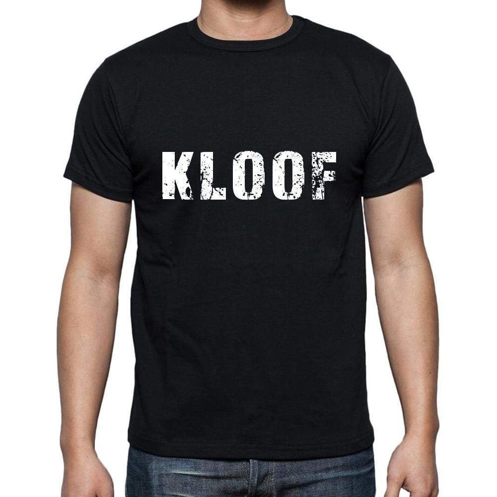 Kloof Mens Short Sleeve Round Neck T-Shirt 5 Letters Black Word 00006 - Casual