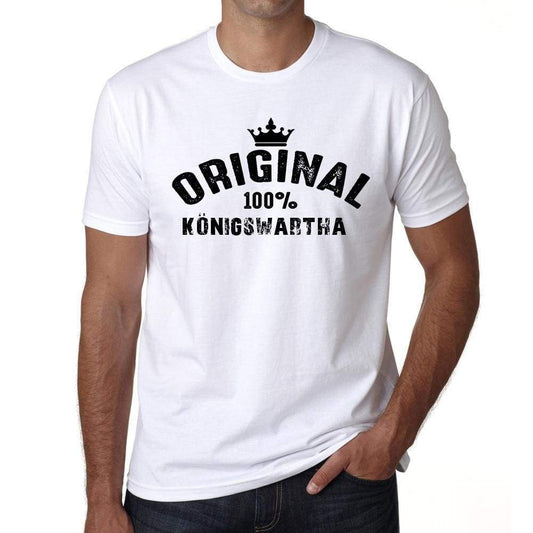 Königswartha 100% German City White Mens Short Sleeve Round Neck T-Shirt 00001 - Casual