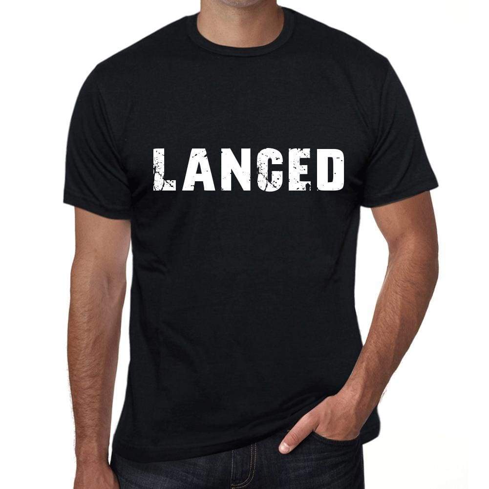 Lanced Mens Vintage T Shirt Black Birthday Gift 00554 - Black / Xs - Casual