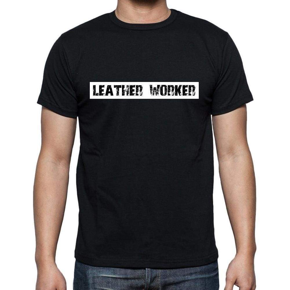 Leather Worker T Shirt Mens T-Shirt Occupation S Size Black Cotton - T-Shirt