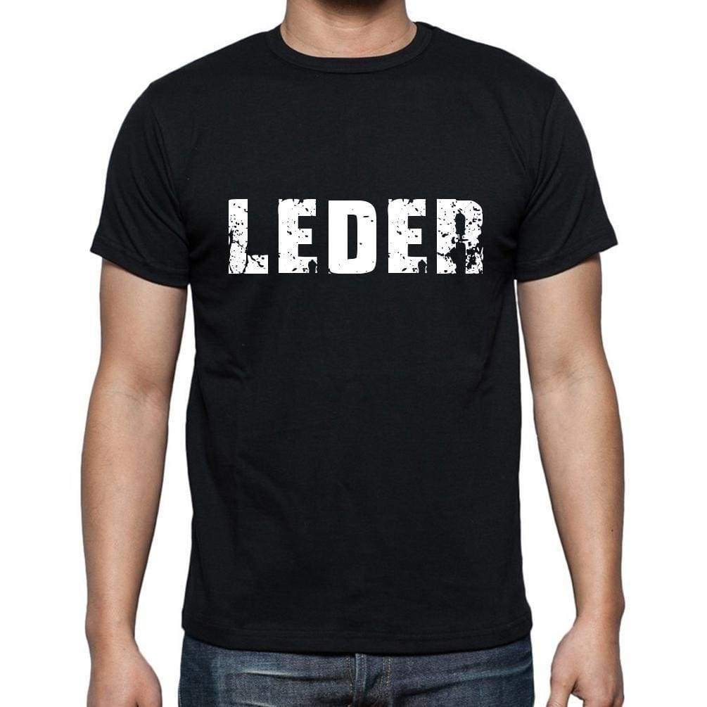 Leder Mens Short Sleeve Round Neck T-Shirt - Casual