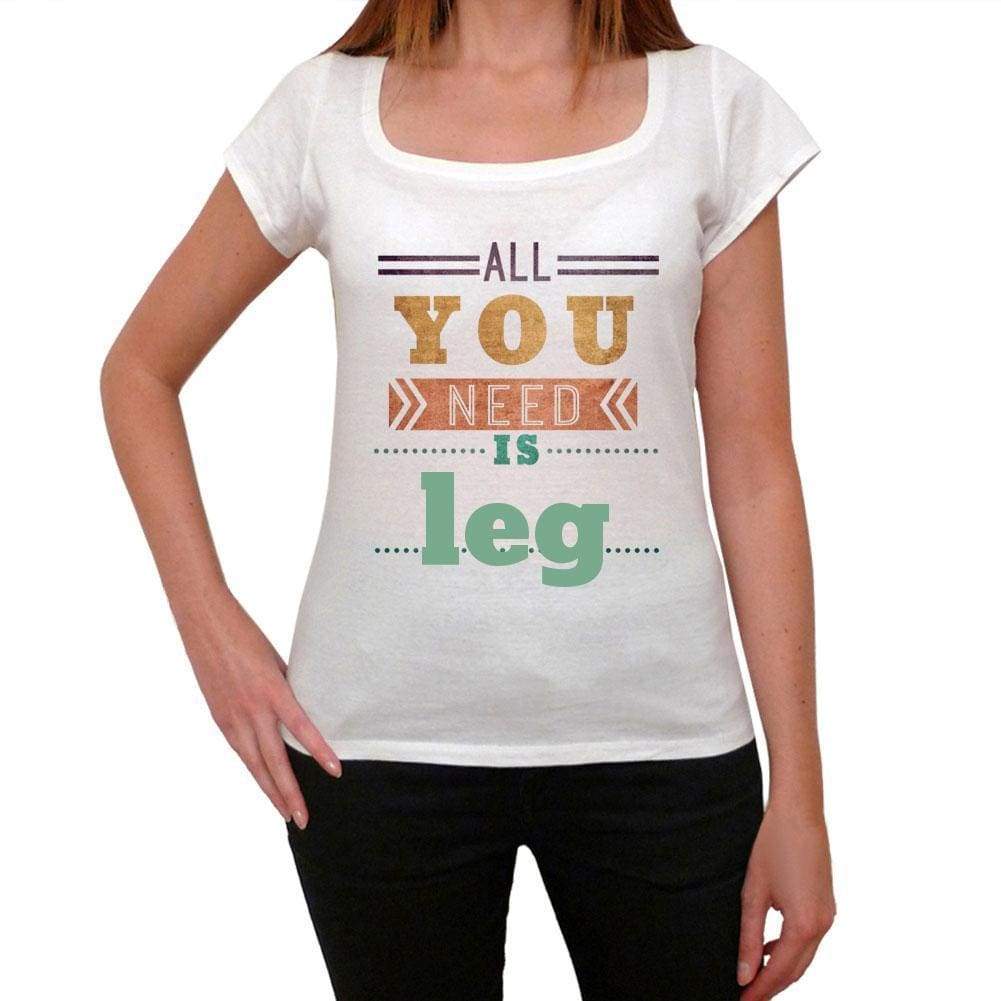 Leg Womens Short Sleeve Round Neck T-Shirt 00024 - Casual