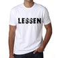Lessen Mens T Shirt White Birthday Gift 00552 - White / Xs - Casual
