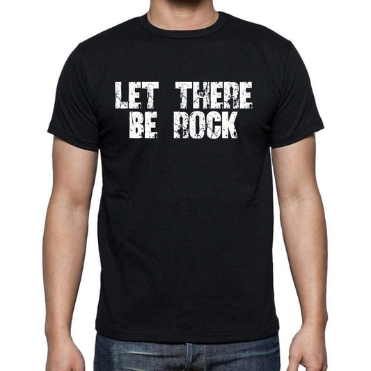 Let There Be Rock Mens Short Sleeve Round Neck T-Shirt Black T-Shirt En