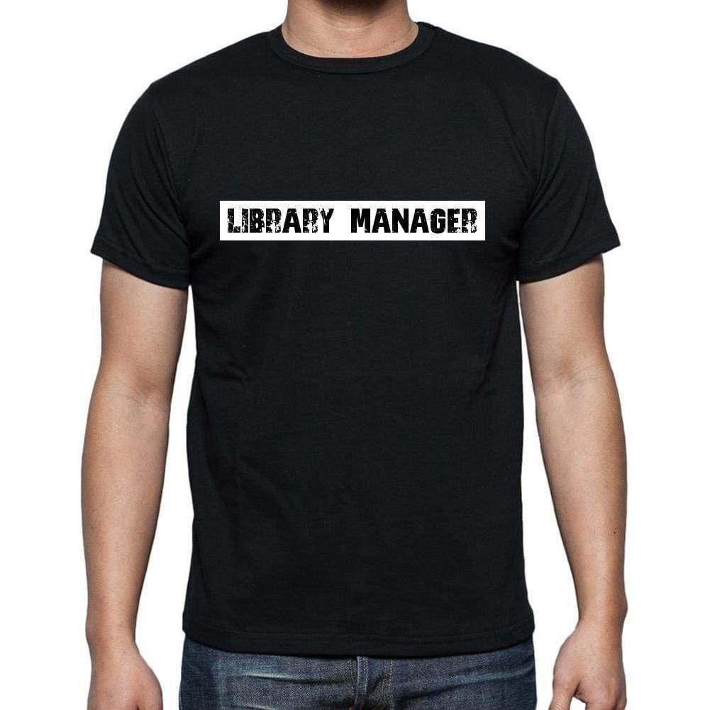 Library Manager T Shirt Mens T-Shirt Occupation S Size Black Cotton - T-Shirt