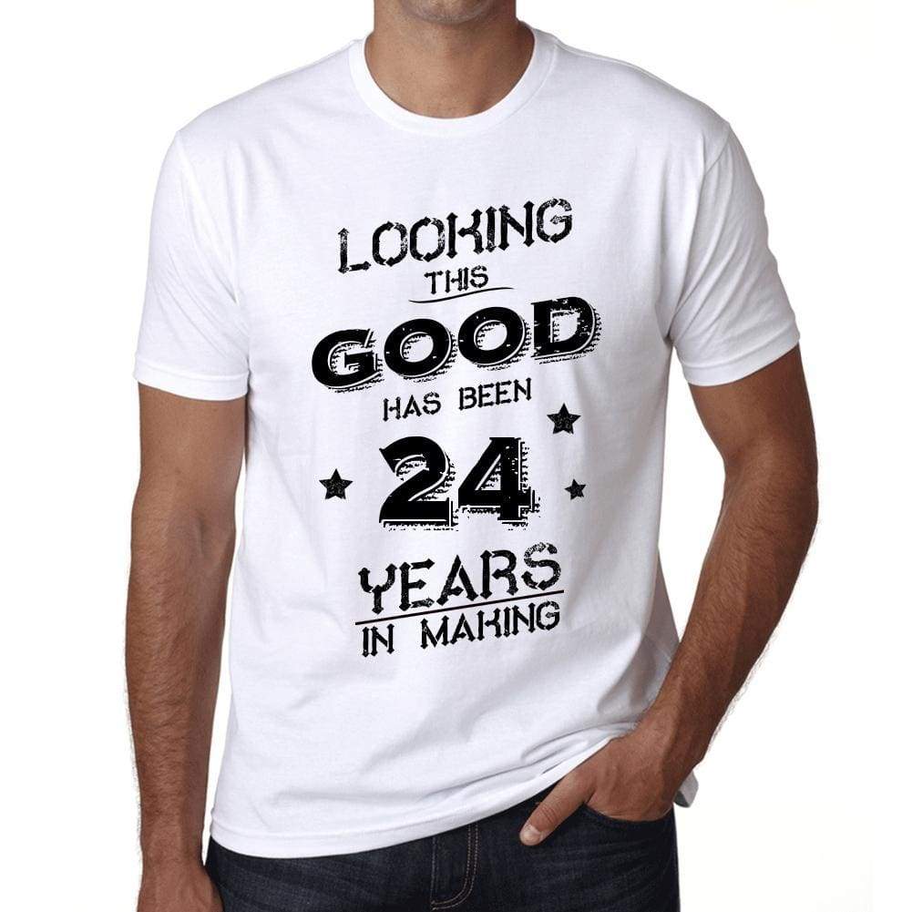 Looking This Good Has Been 24 Years Is Making Mens T-Shirt White Birthday Gift 00438 - White / Xs - Casual