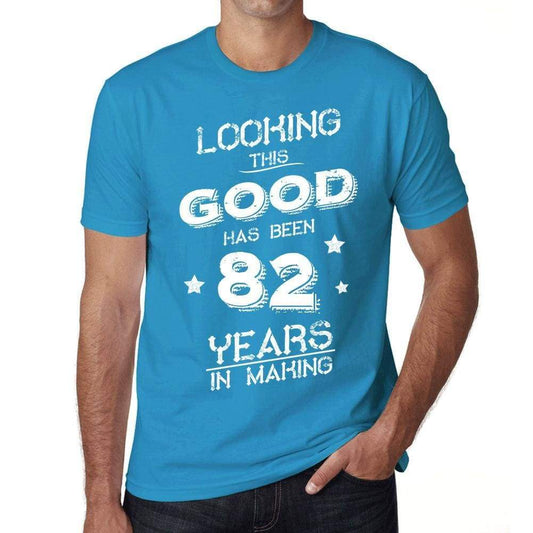 Looking This Good Has Been 82 Years In Making Mens T-Shirt Blue Birthday Gift 00441 - Blue / Xs - Casual