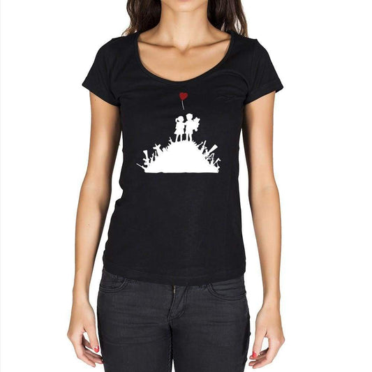 Love Not War Black Gift Tshirt Black Womens T-Shirt 00190