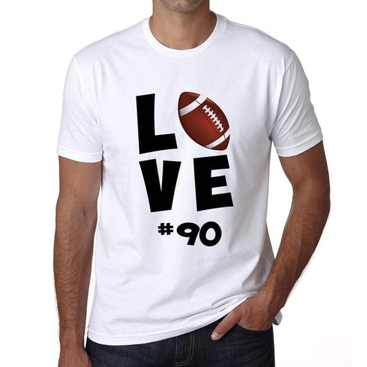 Love Sport 90 Mens Short Sleeve Round Neck T-Shirt 00117 - White / S - Casual