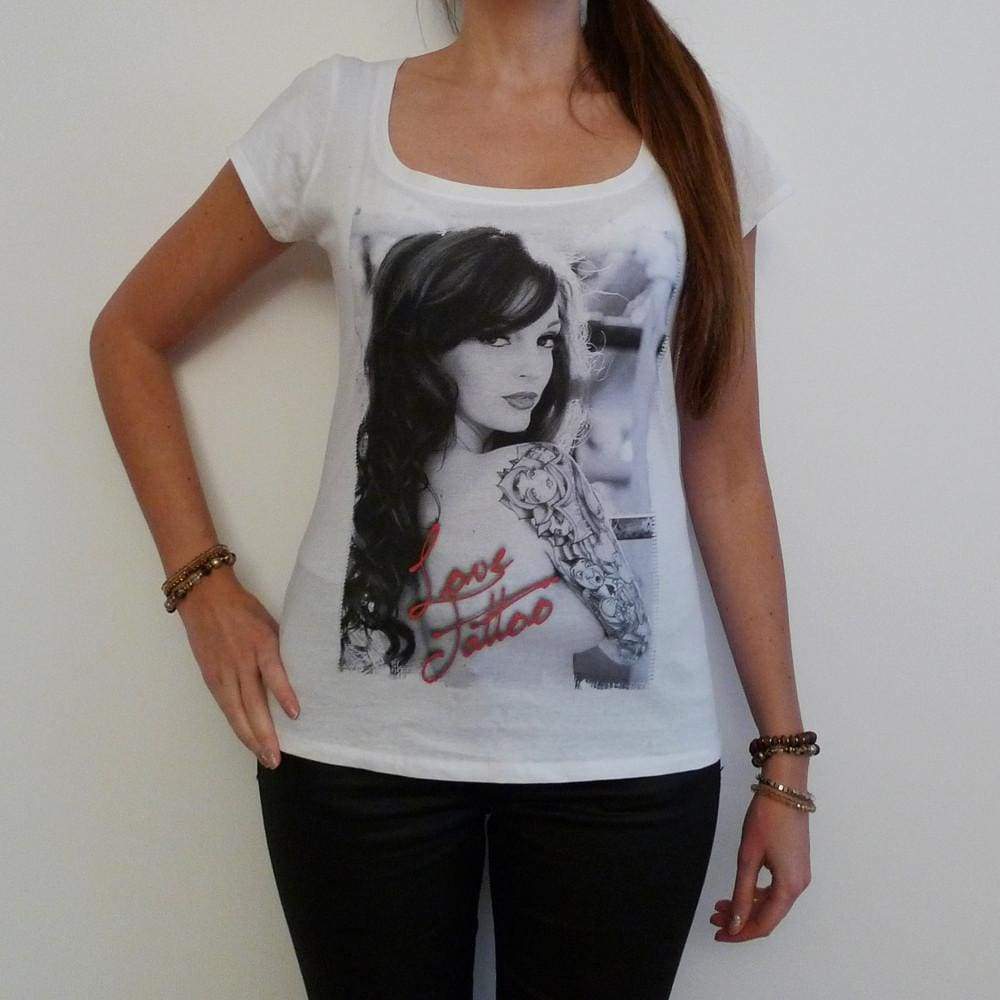 Love Tattoo T-Shirt Short-Sleeve Top Celebrity