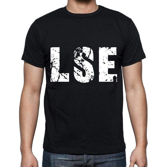 Lse Men T Shirts Short Sleeve T Shirts Men Tee Shirts For Men Cotton Black 3 Letters - Casual