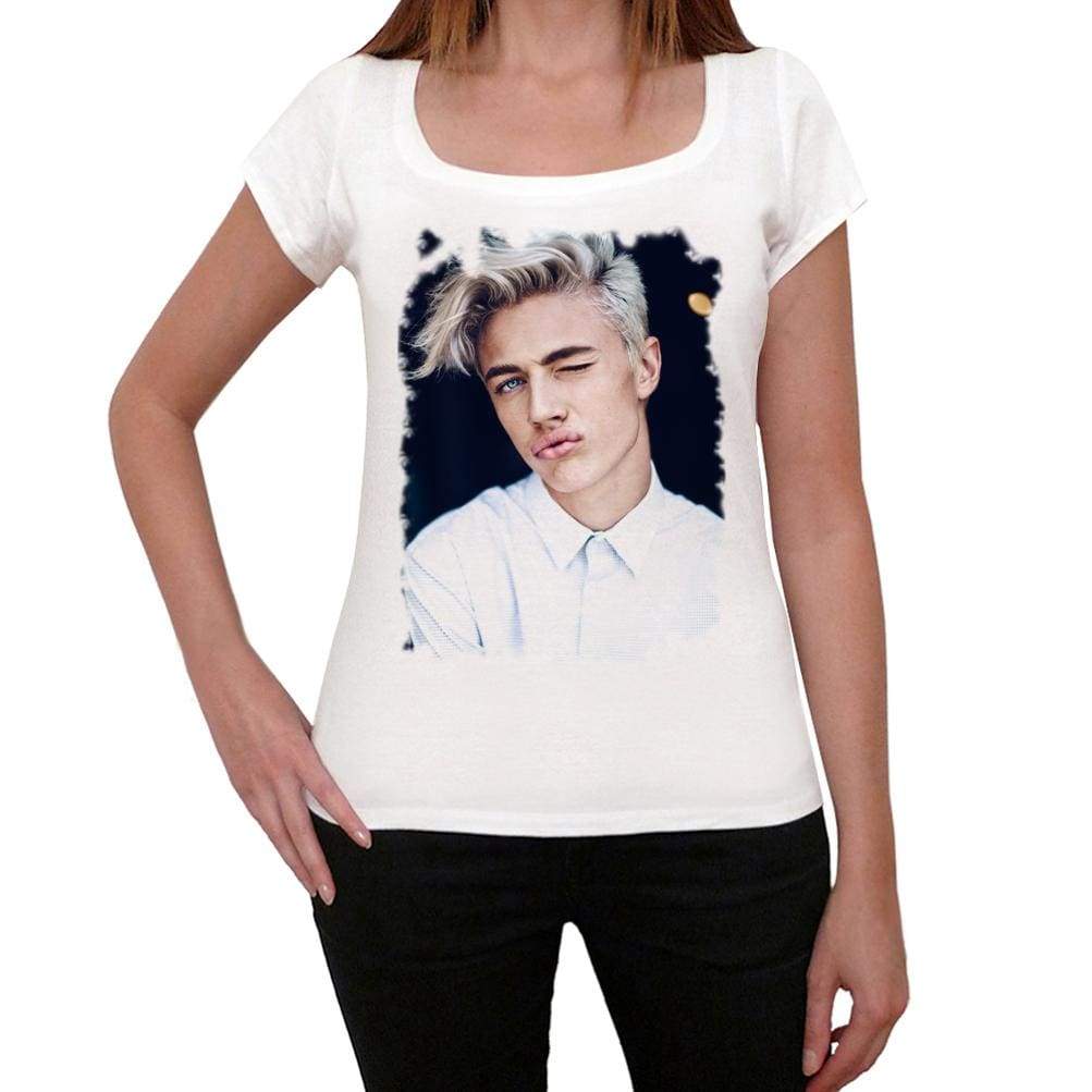 Lucky Blue Smith Kiss Womens T-Shirt White Birthday Gift 00514 - White / Xs - Casual