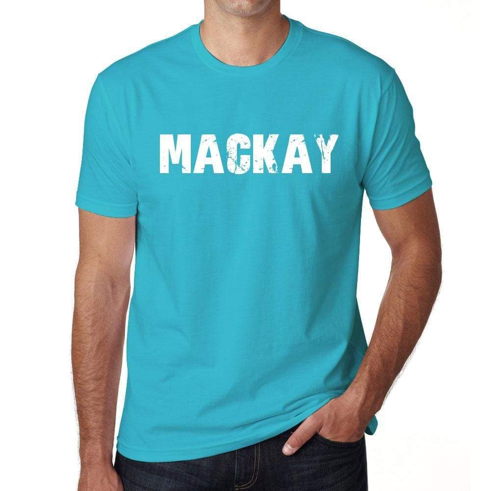 Mackay Mens Short Sleeve Round Neck T-Shirt - Blue / S - Casual