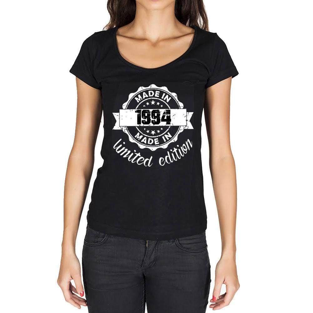 Made In 1994 Limited Edition Womens T-Shirt Black Birthday Gift 00426 - Black / Xs - Casual