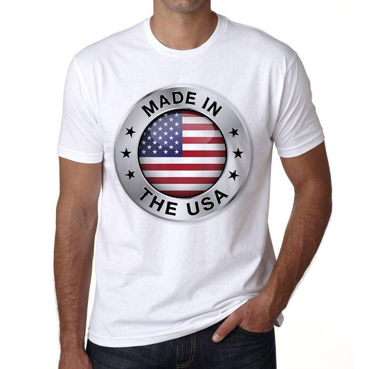 Made In The Usa Mens Short Sleeve Round Neck T-Shirt