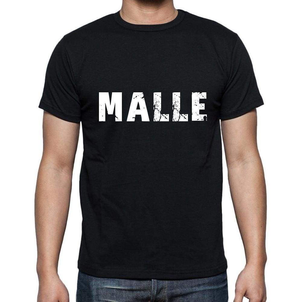 Malle Mens Short Sleeve Round Neck T-Shirt 5 Letters Black Word 00006 - Casual