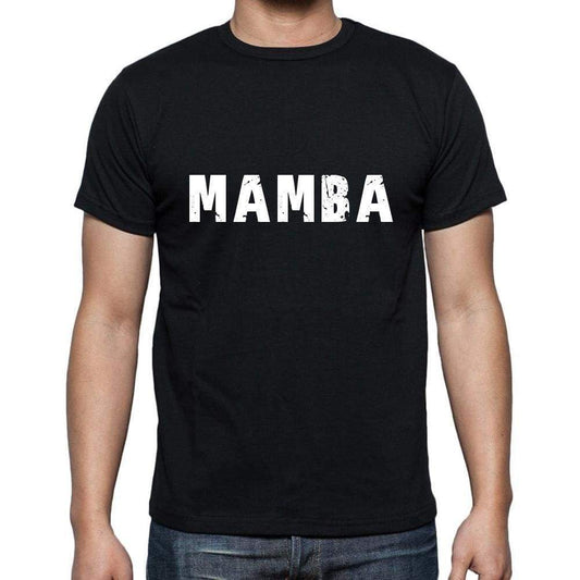 Mamba Mens Short Sleeve Round Neck T-Shirt 5 Letters Black Word 00006 - Casual