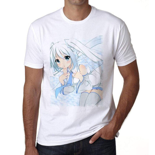 Manga White Blue Necktie T-Shirt For Men T Shirt Gift 00089 - T-Shirt