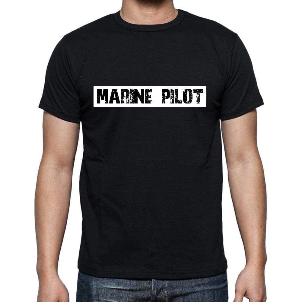 Marine Pilot T Shirt Mens T-Shirt Occupation S Size Black Cotton - T-Shirt