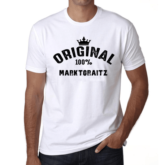 Marktgraitz 100% German City White Mens Short Sleeve Round Neck T-Shirt 00001 - Casual