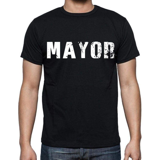 Mayor Mens Short Sleeve Round Neck T-Shirt Black T-Shirt En