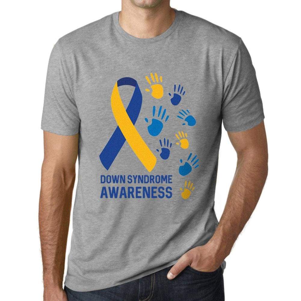 Mens Graphic T-Shirt Down Syndrome Awareness Grey Marl - Grey Marl / Xs / Cotton - T-Shirt