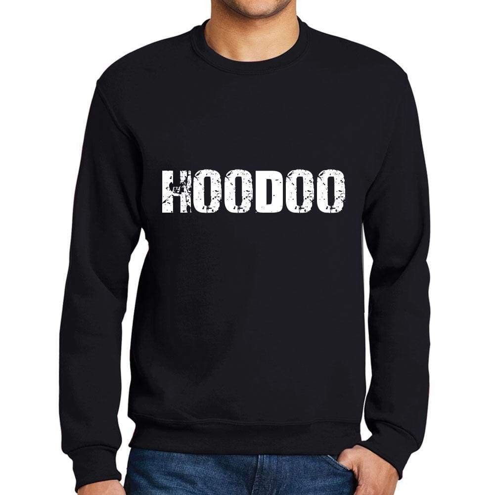 Mens Printed Graphic Sweatshirt Popular Words Hoodoo Deep Black - Deep Black / Small / Cotton - Sweatshirts