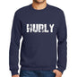 Mens Printed Graphic Sweatshirt Popular Words Hurly French Navy - French Navy / Small / Cotton - Sweatshirts