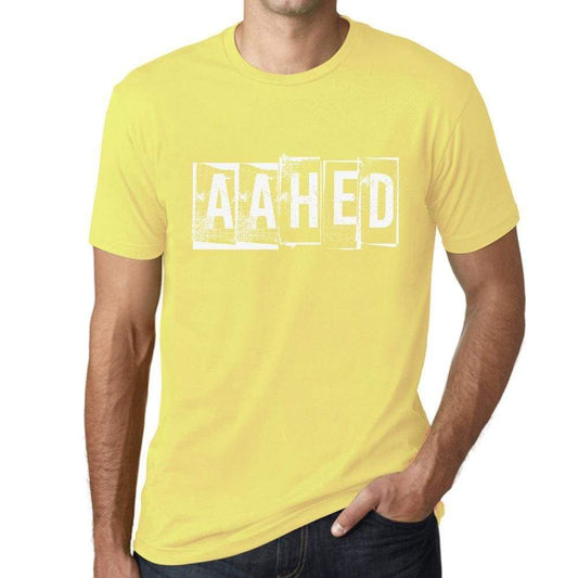Mens Tee Shirt Vintage T Shirt Aahed 00562 - Jaune Pale / Xs - Casual