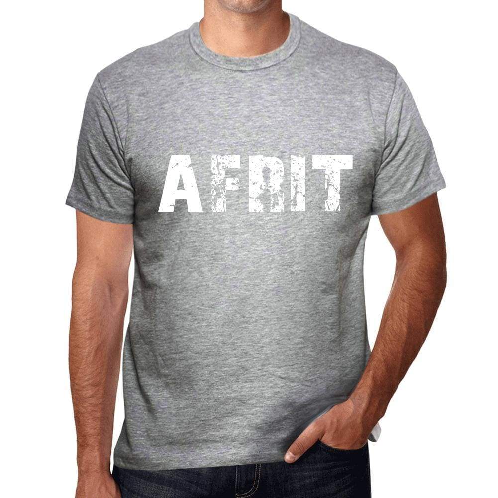Mens Tee Shirt Vintage T Shirt Afrit 00562 - Grey / S - Casual