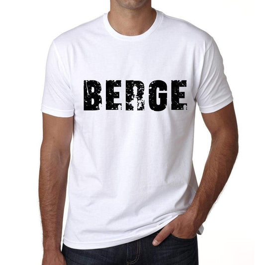 Mens Tee Shirt Vintage T Shirt Berge X-Small White 00561 - White / Xs - Casual