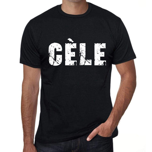 Mens Tee Shirt Vintage T Shirt Cèle X-Small Black 00557 - Black / Xs - Casual