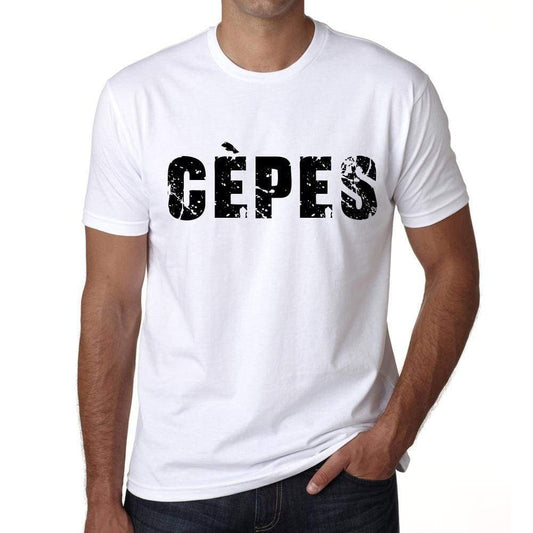 Mens Tee Shirt Vintage T Shirt Cépes X-Small White 00561 - White / Xs - Casual