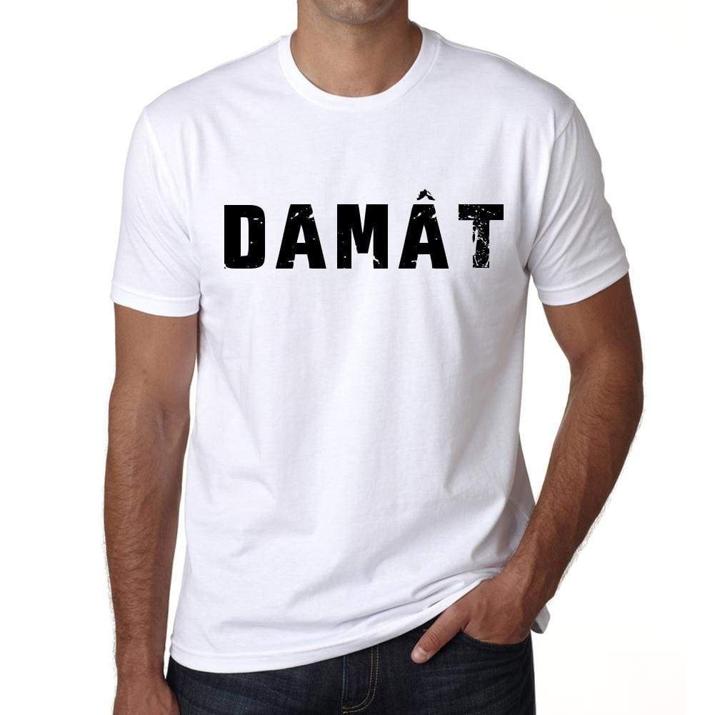 Mens Tee Shirt Vintage T Shirt Damât X-Small White 00561 - White / Xs - Casual