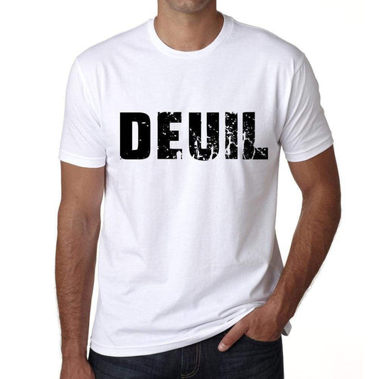 Mens Tee Shirt Vintage T Shirt Deuil X-Small White 00561 - White / Xs - Casual