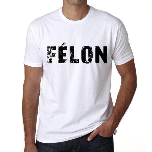 Mens Tee Shirt Vintage T Shirt Félon X-Small White 00561 - White / Xs - Casual