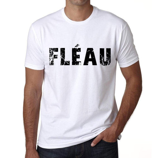 Mens Tee Shirt Vintage T Shirt Fléau X-Small White 00561 - White / Xs - Casual
