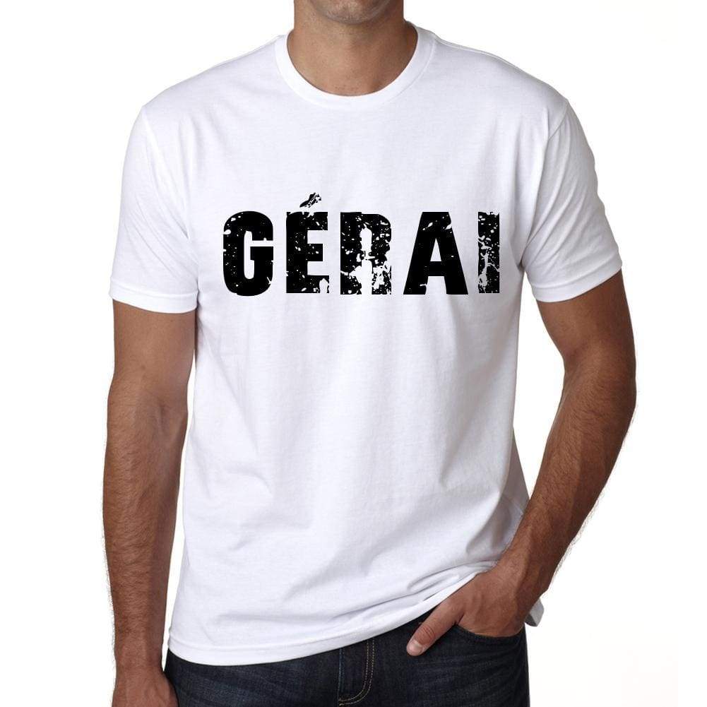Mens Tee Shirt Vintage T Shirt Gérai X-Small White 00561 - White / Xs - Casual
