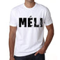 Mens Tee Shirt Vintage T Shirt Mèli X-Small White 00560 - White / Xs - Casual