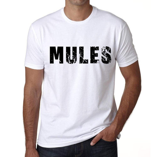 Mens Tee Shirt Vintage T Shirt Mules X-Small White - White / Xs - Casual