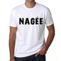 Mens Tee Shirt Vintage T Shirt Nagée X-Small White - White / Xs - Casual