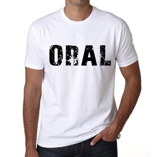 Mens Tee Shirt Vintage T Shirt Oral X-Small White 00560 - White / Xs - Casual