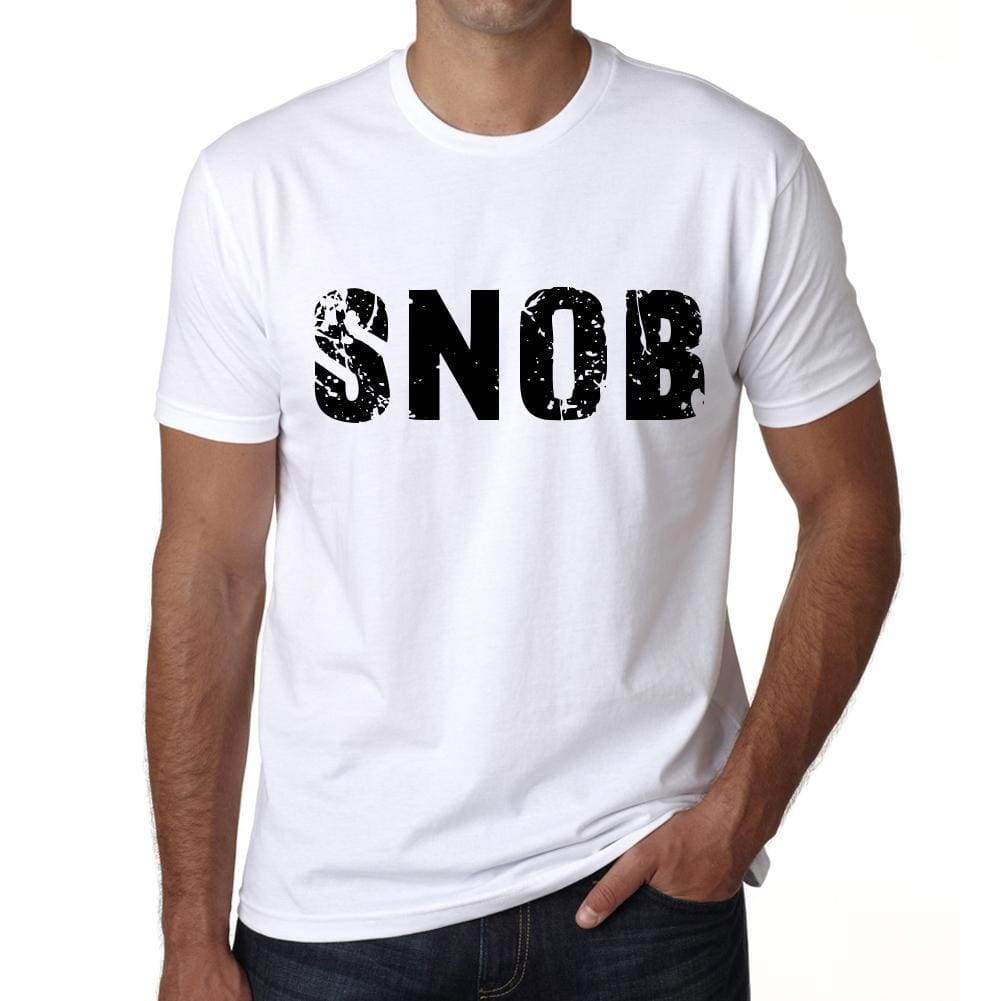 Mens Tee Shirt Vintage T Shirt Snob X-Small White 00560 - White / Xs - Casual