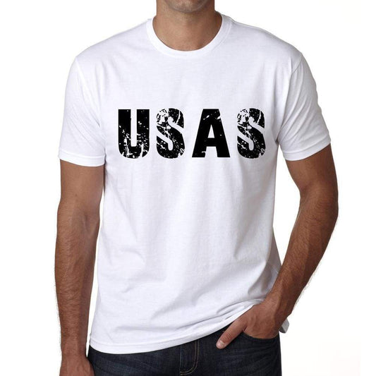 Mens Tee Shirt Vintage T Shirt Usas X-Small White 00560 - White / Xs - Casual