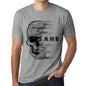 Mens Vintage Tee Shirt Graphic T Shirt Anxiety Skull Sane Grey Marl - Grey Marl / Xs / Cotton - T-Shirt
