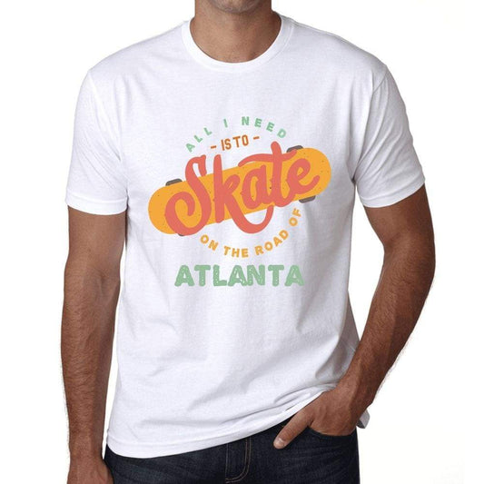 Mens Vintage Tee Shirt Graphic T Shirt Atlanta White - White / Xs / Cotton - T-Shirt