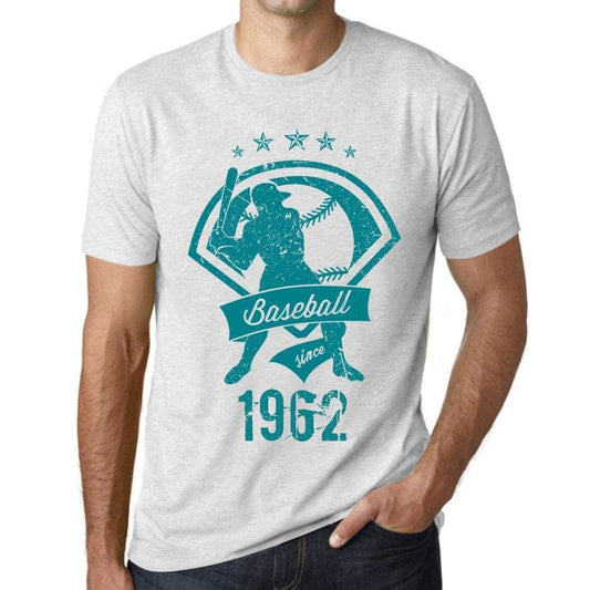 Mens Vintage Tee Shirt Graphic T Shirt Baseball Since 1962 Vintage White - Vintage White / Xs / Cotton - T-Shirt